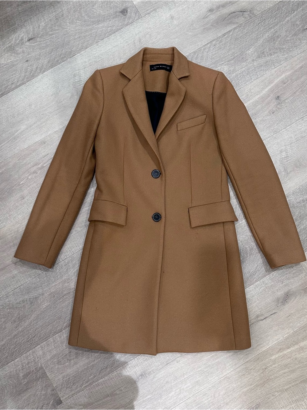 Zara Women’s Camel Wool Blend Coat